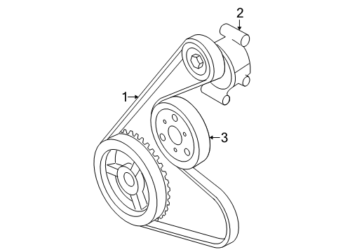 2006 Mercury Mariner Belts & Pulleys, Maintenance Diagram 2 - Thumbnail