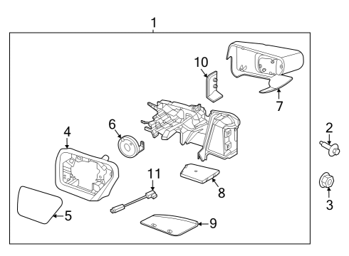 2022 Ford F-150 Lightning Outside Mirrors Diagram 5 - Thumbnail