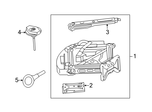 2011 Ford Explorer Wrench - Wheel Nut Diagram for BB5Z-17032-A