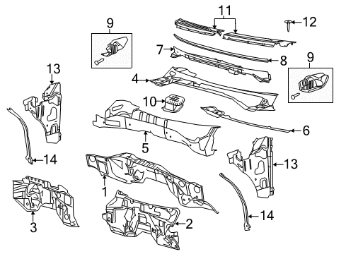 2014 Ford F-150 Cab Cowl Diagram 5 - Thumbnail