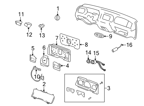 2005 Mercury Grand Marquis Instruments & Gauges Diagram