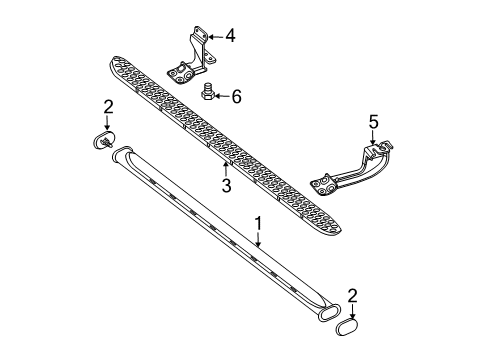 2007 Ford Ranger Running Board Diagram 1 - Thumbnail