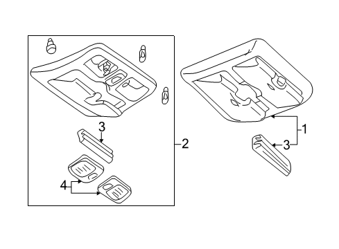 2007 Mercury Mariner Overhead Console Diagram 1 - Thumbnail