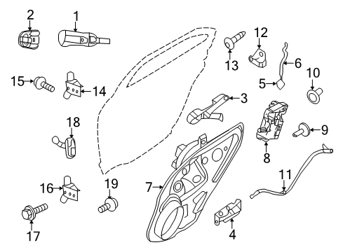 2010 Mercury Milan Rear Door - Lock & Hardware Diagram 2 - Thumbnail