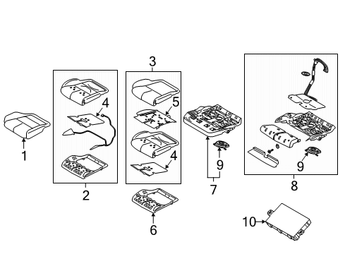 2022 Lincoln Corsair Front Seat Components Diagram 4 - Thumbnail