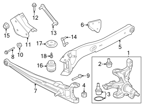 2024 Ford F-250 Super Duty Front Suspension Components Diagram 2 - Thumbnail