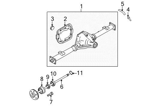 2012 Ford F-150 Axle Housing - Rear Diagram