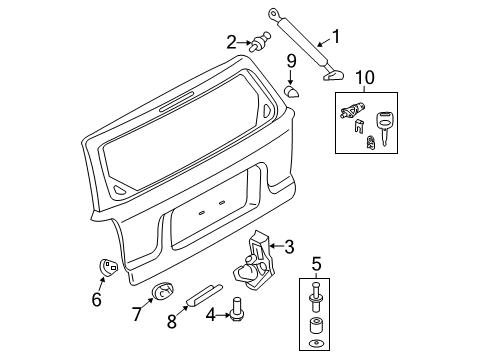 2010 Ford Escape Lift Gate Diagram 4 - Thumbnail