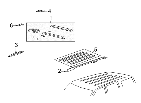 2005 Mercury Mountaineer Luggage Carrier Diagram