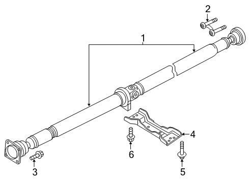 2019 Ford Explorer Drive Shaft - Rear Diagram