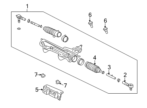 2004 Mercury Mountaineer P/S Pump & Hoses, Steering Gear & Linkage Diagram 3 - Thumbnail