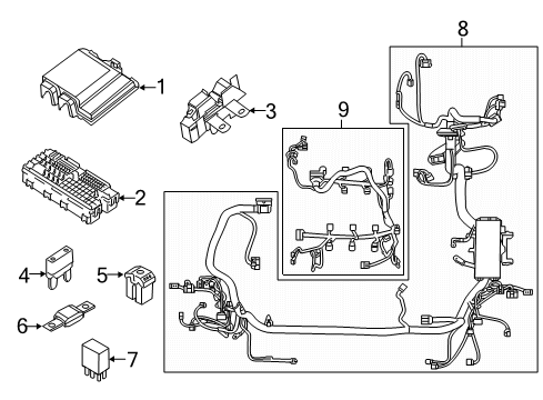 2021 Lincoln Corsair WIRE ASY Diagram for KU5Z-12A581-U