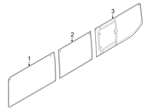 2022 Ford E-Transit Glass - Side Panel Diagram 5 - Thumbnail