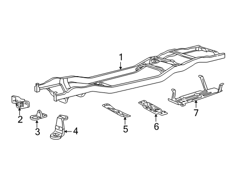 2007 Ford Ranger Frame Assembly Diagram for 7L5Z-5005-EA