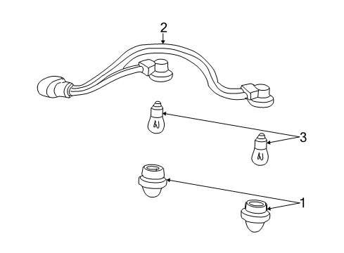 2000 Mercury Sable License Lamps Diagram 2 - Thumbnail