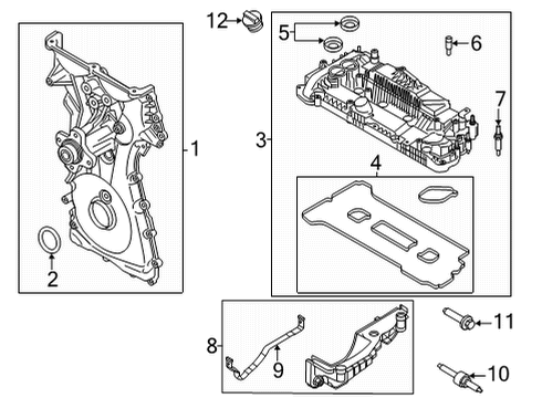 2021 Ford Bronco Valve & Timing Covers Diagram