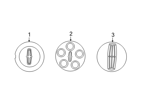 2001 Lincoln LS Wheel Covers & Trim Diagram