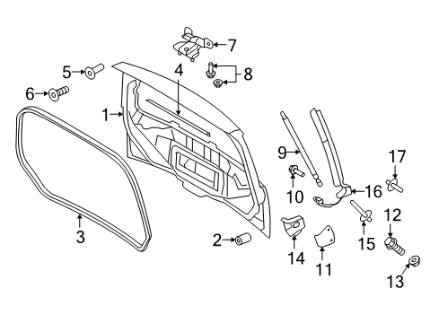 2017 Ford Flex Lift Gate Diagram 1 - Thumbnail