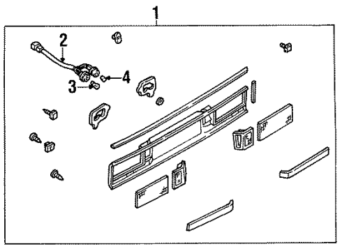 1992 Ford Escort Rear Reflector Diagram 2 - Thumbnail