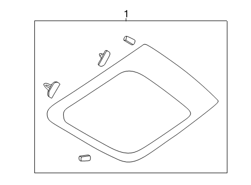 2014 Ford Explorer Quarter Panel - Glass & Hardware Diagram