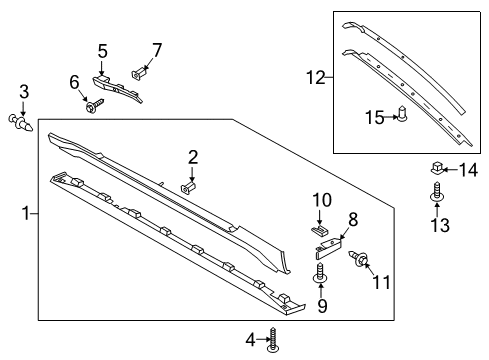 2023 Ford Mustang Exterior Trim - Pillars Diagram 1 - Thumbnail