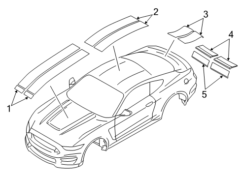 2017 Ford Mustang Stripe Tape Diagram 4 - Thumbnail