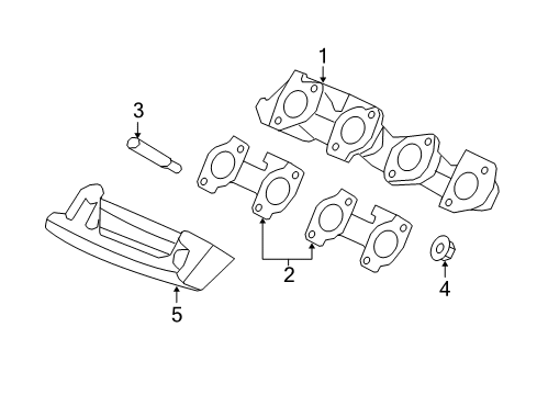 2010 Ford F-150 Shield - Exhaust Manifold Heat Diagram for 9L3Z-9Y427-B