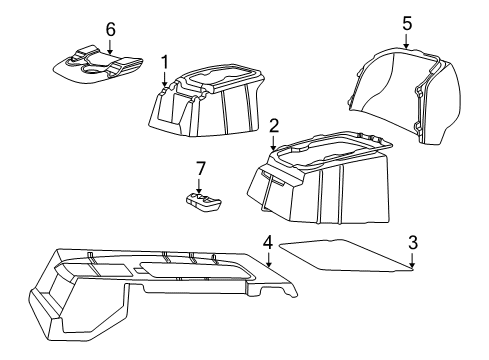 2005 Ford F-350 Super Duty Base - Console Diagram for 4C3Z-36043B62-AAA