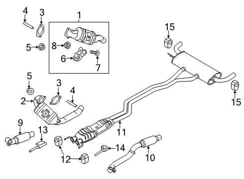 2019 Lincoln Nautilus Exhaust Components Diagram 2 - Thumbnail