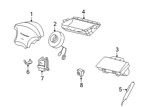 2002 Ford Thunderbird Air Bag Components Diagram