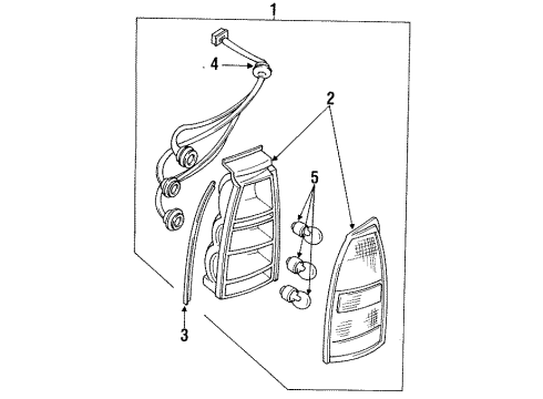 1994 Ford Escort Lens Diagram for F1CZ13451BA