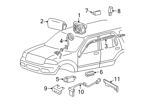 2005 Lincoln Aviator Module Diagram for 5C5Z-78044A74-AAA