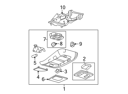 2008 Mercury Mountaineer Overhead Console Diagram 1 - Thumbnail