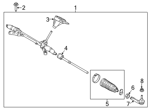 2018 Ford EcoSport Gear - Rack And Pinion Steering Diagram for GN1Z-3504-H