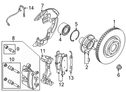 2022 Ford Maverick Front Brakes Diagram