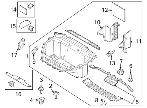 2021 Ford Mustang Mach-E Cargo Area Diagram