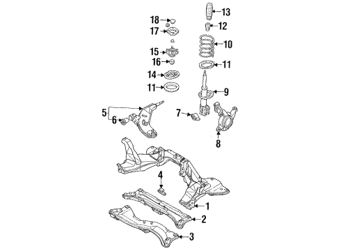 1995 Ford Probe Bush Diagram for F42Z-3069-A