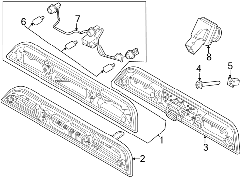 2023 Ford F-350 Super Duty Bulbs Diagram 4 - Thumbnail