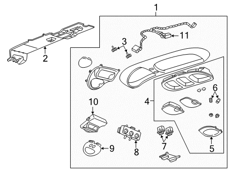 2001 Ford Excursion Overhead Console Diagram