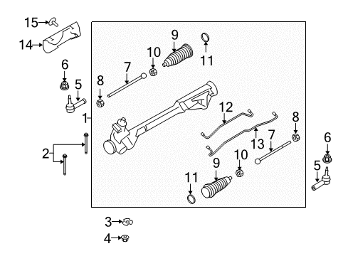 2011 Lincoln MKT End - Spindle Rod Connecting Diagram for 9G1Z-3A130-A