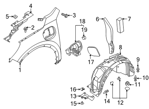 2023 Ford Escape Fuel Door Diagram 1 - Thumbnail