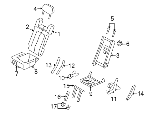 2012 Lincoln Navigator Rear Seat Components Diagram 4 - Thumbnail