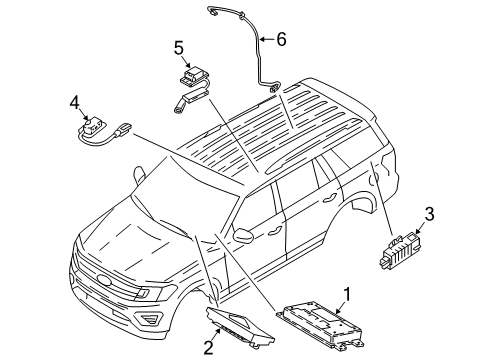 2019 Lincoln Navigator ANTENNA - BLUETOOTH MODULE Diagram for LU5Z-14G618-AC