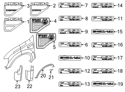 Moulding Diagram for 8C3Z-16038-DPTM