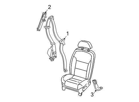 2005 Mercury Montego Front Seat Belts Diagram