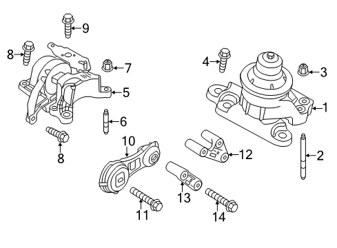 2019 Ford Explorer Engine & Trans Mounting Diagram 2 - Thumbnail