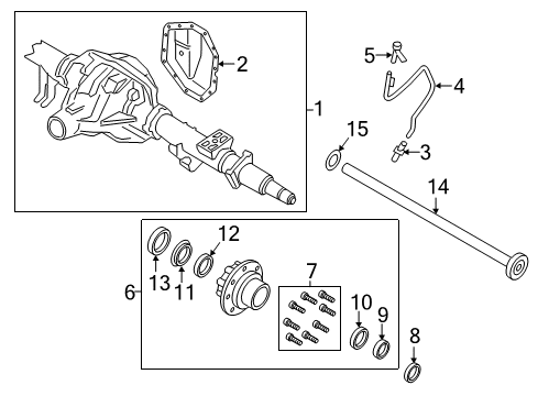 2017 Ford F-350 Super Duty Rear Axle Diagram 1 - Thumbnail