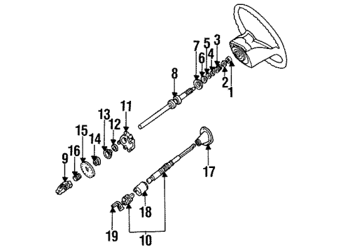 1992 Ford Bronco Shield Diagram for E5TZ-3F540-C