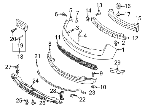 2007 Ford Edge Front Bumper Diagram