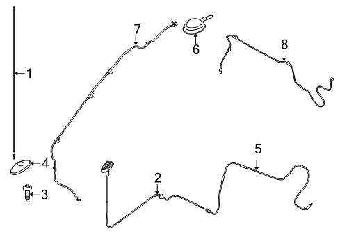 2012 Ford E-250 Antenna & Radio Diagram 1 - Thumbnail